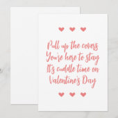 Romantisch Valentijnsdaggedicht met roze harten Feestdagenkaart (Voorkant / Achterkant)