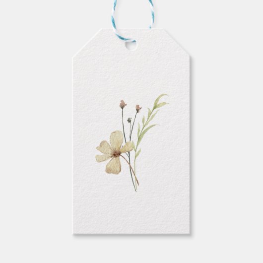 Romantisch veld Bloem Bruiloft Gift Label Cadeaulabel (Voorkant)