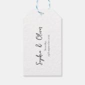 Romantisch veld Bloem Bruiloft Gift Label Cadeaulabel (Achterkant)