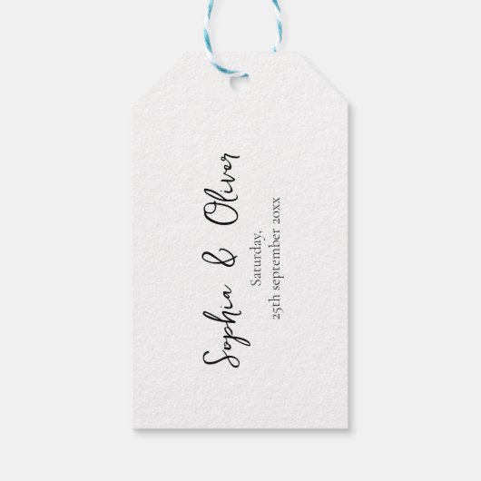 Romantisch veld Bloem Bruiloft Gift Label Cadeaulabel (Achterkant)