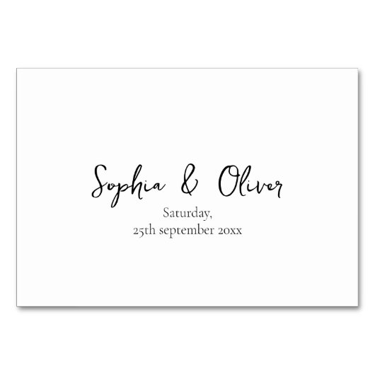 Romantisch veld Bloem Trouwtafel Nummer Kaart (Achterkant)