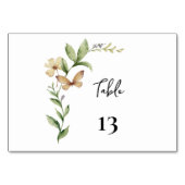 Romantisch veld Bloem Trouwtafel Nummer Kaart (Voorkant)