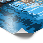 Romantisch Venetië Canal: Gondel en blauwe lucht Foto Afdruk (Hoek)