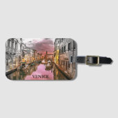Romantisch Venetië Italië Gondola City uitzicht Bagagelabel (Voorkant (horizontaal))