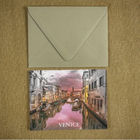 Romantisch Venetië Italië Gondola City uitzicht Briefkaart