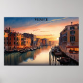 Romantisch Venetië Italië Sunset Uitzicht Poster (Voorkant)