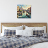 Romantisch Venetië Rialto Kanaal Canvas Kunst (Insitu (Slaapkamer))