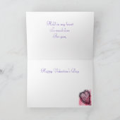 Romantisch versierde Valentijnsdag  Kaart (Binnen)