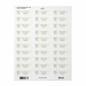 Romantisch vervaagd groen blad Retouradres Labels (Full Sheet)