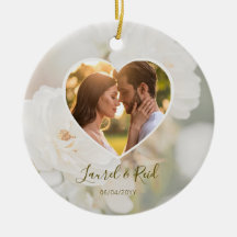 Romantisch vervaagde witte rozen hart foto bruilof