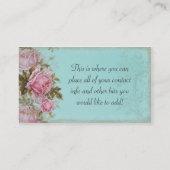 Romantisch vervoer visitekaartje (Achterkant)