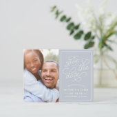 Romantisch verzoek | Foto Sla de datum op Aankondigingskaart (Staand voorkant)