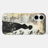 Romantisch Victoriaans Collage Scrapbook Monogram Case-Mate iPhone Case (Achterkant (horizontaal))