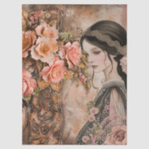 Romantisch Victoriaans Meisje & Vintage Rustieke B