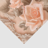 Romantisch Victoriaans Meisje & Vintage Rustieke B Tissuepapier (Detail)