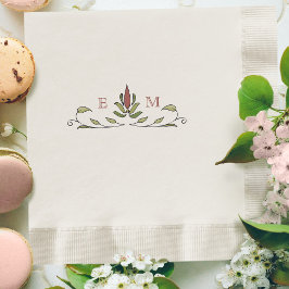 Romantisch Victoriaans Monogram Bruiloft Servet