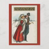  romantisch Victoriaans paar Briefkaart (Voorkant)