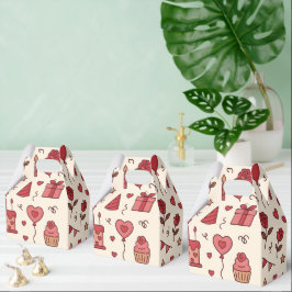 Romantisch viering Doodle-patroon Bedankdoosjes