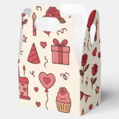 Romantisch viering Doodle-patroon Bedankdoosjes (Geopend)
