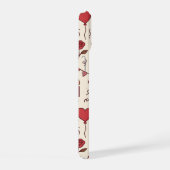 Romantisch vieringskrabbelpatroon iPhone 15 case (Rechterkant)
