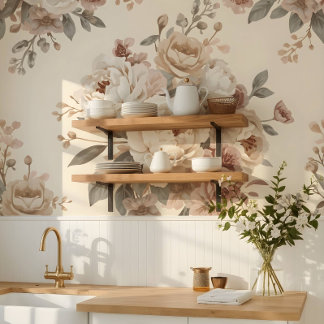 Romantisch vintage bloemenboeketpatroon behang