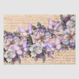 Romantisch Vintage Bloemige Liebesbrief Decoupage Tissuepapier