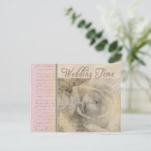 Romantisch Vintage bruiloft Roos Briefkaart (Staand voorkant)