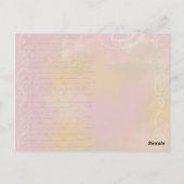 Romantisch Vintage bruiloft Roos Briefkaart (Achterkant)