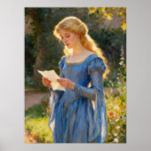 Romantisch Vintage Portret Poster (Voorkant)