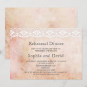 Romantisch vintage roos en kant PROEFHuwelijksdine Kaart (Voorkant / Achterkant)