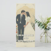 Romantisch Vintage Trouwkoppel Kunst (Staand voorkant)