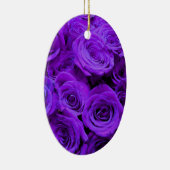 Romantisch violet paarse rozen  rozenboeket keramisch ornament (Rechts)