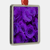 Romantisch violet paarse rozen  rozenboeket metalen ornament (Rechts)