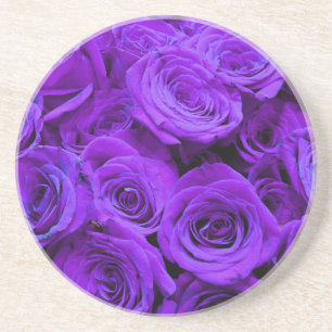 Romantisch violet paarse rozen  rozenboeket zandsteen onderzetter