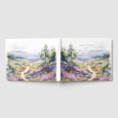 Romantisch violet wilde bloemen Bruiloft Gastenboe Gastenboek (Volledig)