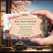 Romantisch  Visitekaartje met bende en ontbijt