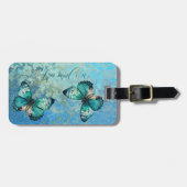 Romantisch vlinder bagagelabel (Voorkant horizontaal)