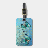 Romantisch vlinder bagagelabel (Voorkant verticaal)