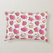 romantisch voedselpatroon accent kussen (Achterkant)