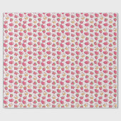 romantisch voedselpatroon cadeaupapier (Vlak)