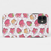 romantisch voedselpatroon Case-Mate iPhone case (Achterkant (horizontaal))