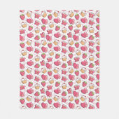 romantisch voedselpatroon fleece deken (Voorkant)
