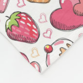 romantisch voedselpatroon fleece deken (Hoek)