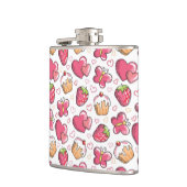 romantisch voedselpatroon heupfles (Links)