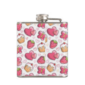 romantisch voedselpatroon heupfles (Achterkant)