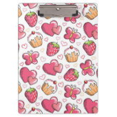 romantisch voedselpatroon klembord (Voorkant)