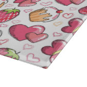 romantisch voedselpatroon snijplank (Hoek)