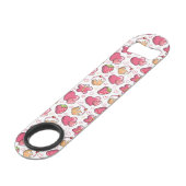 romantisch voedselpatroon speed flessenopener (Achterkant Gekanteld)