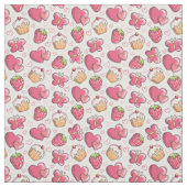 romantisch voedselpatroon stof (Swatch)
