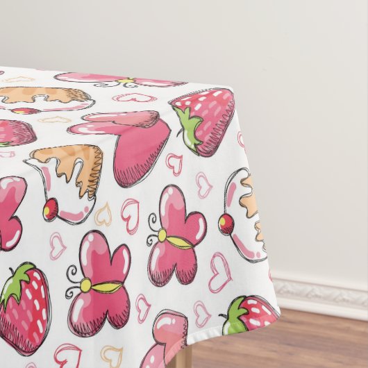 romantisch voedselpatroon tafelkleed (Voorbeeld)